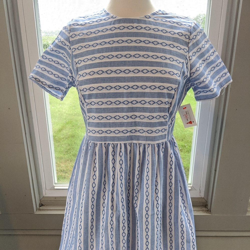 Red Dress Boutique Striped Short Sleeve Dress L